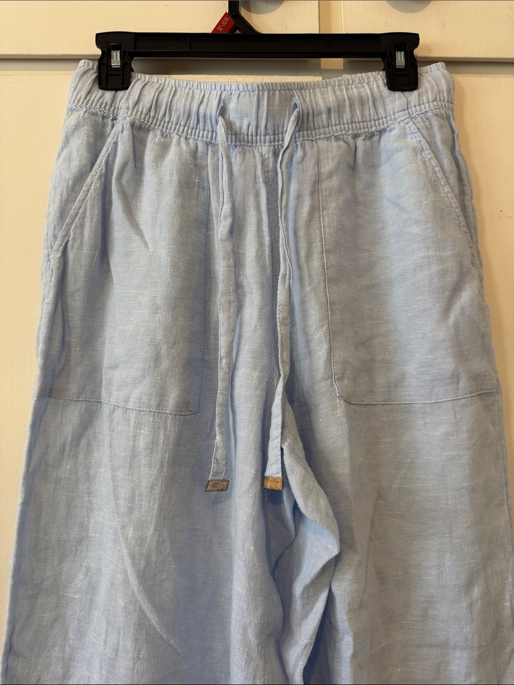 Joie Light Blue Linen Drawstring Shorts